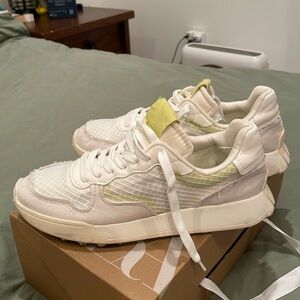 ZARA sneakers white/neon green Size 9/EU 40 in Very Good Condition